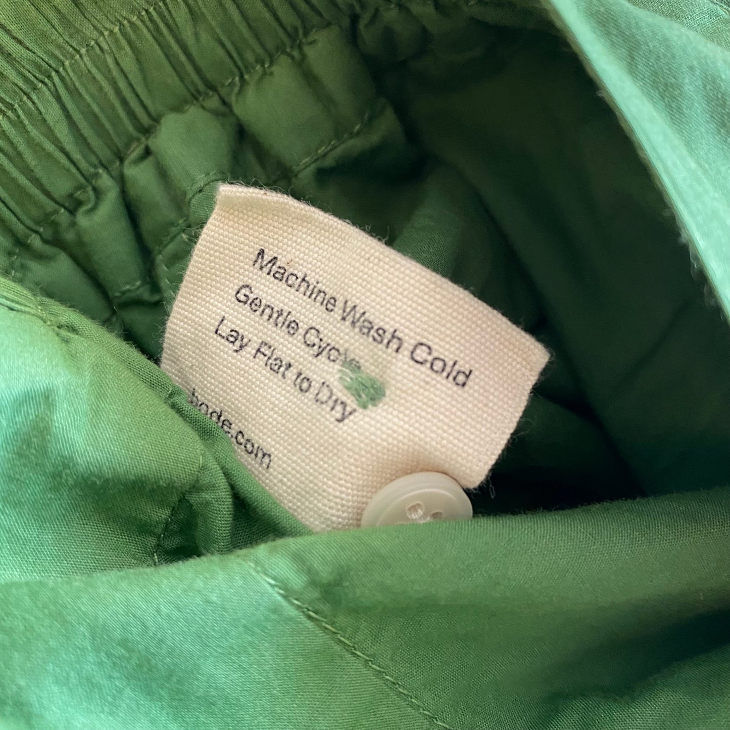 Bode Green Sheet Shorts