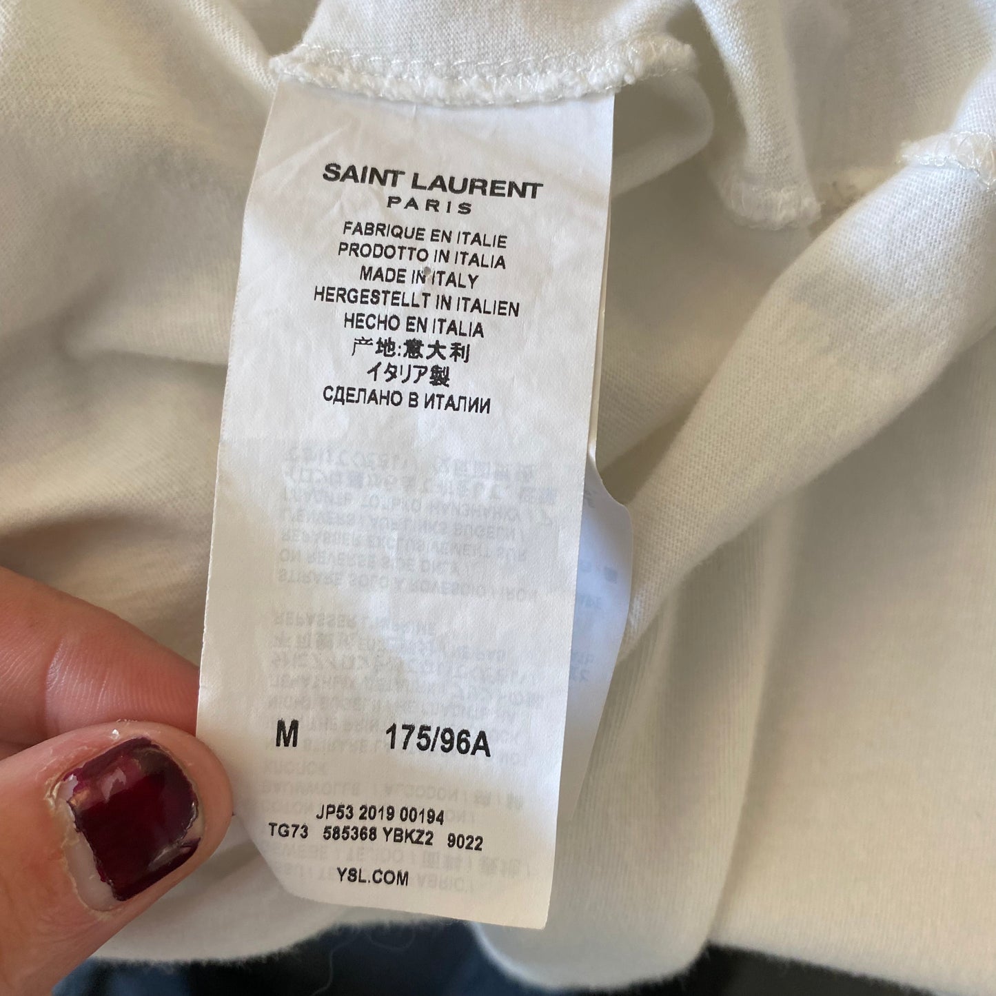 Saint Laurent Paris 19SS Metallic "Love" T-Shirt