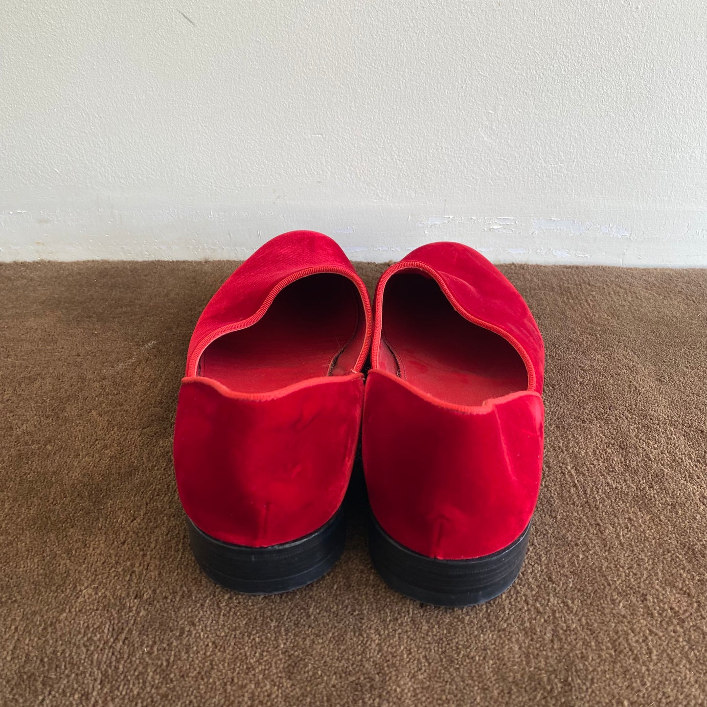 Bode Red Velvet House Slippers