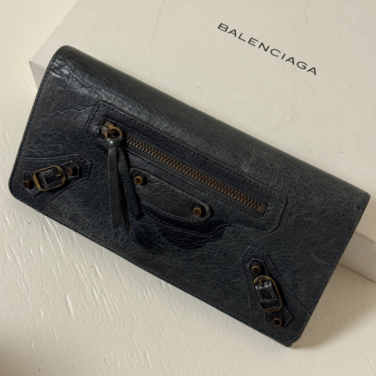 Balenciaga Leather Long Wallet