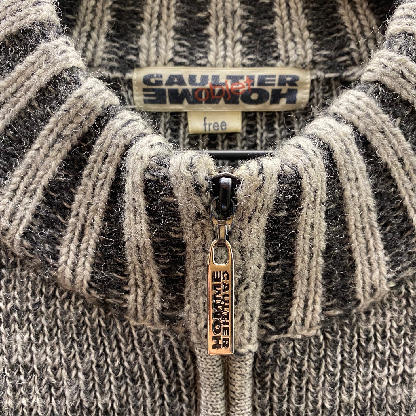 Jean Paul Gaultier Homme Object Zip-Up Knit Jacket