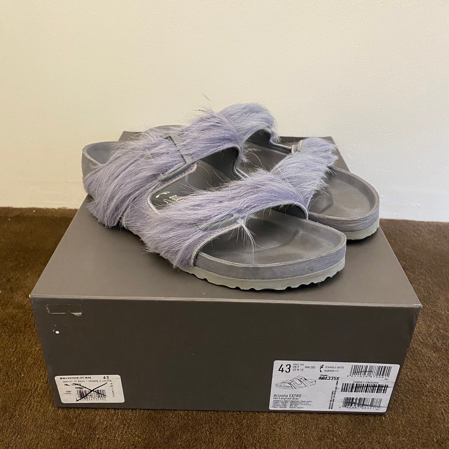 Rick Owens Fur Arizona Birkenstocks