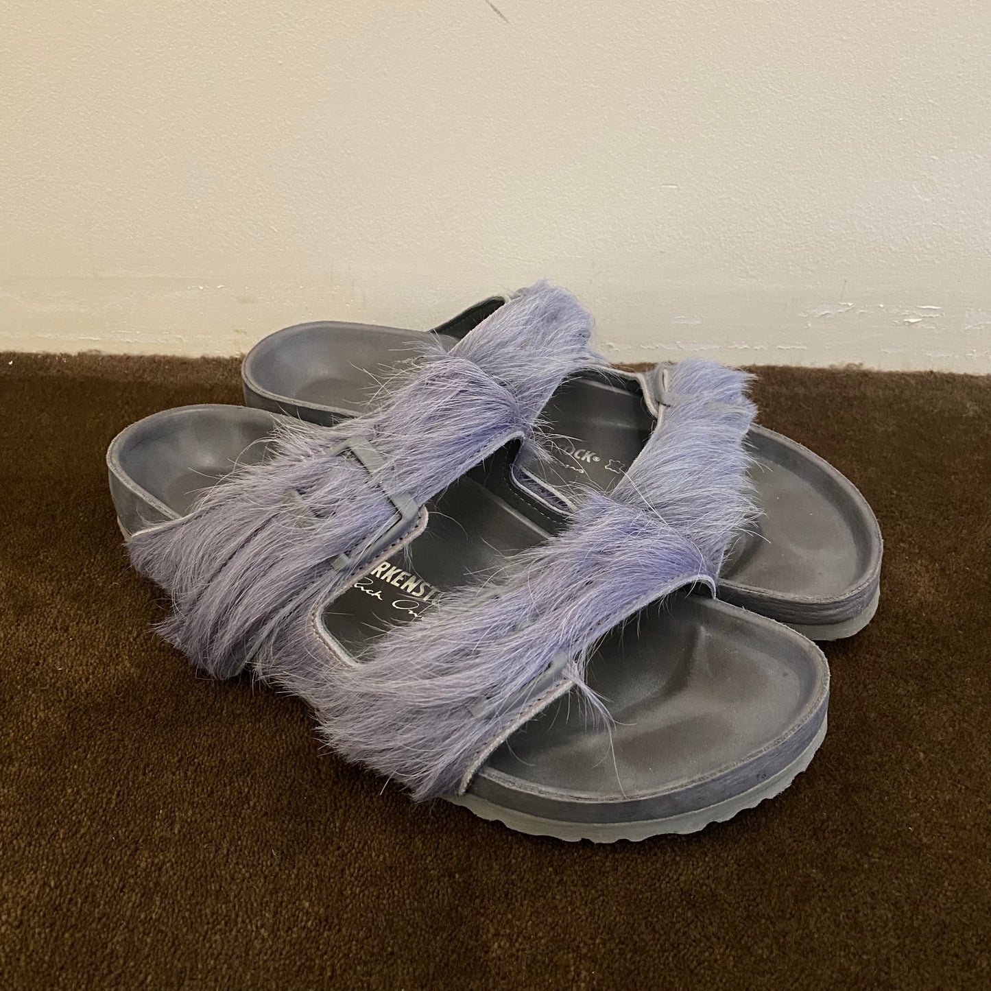 Rick Owens Fur Arizona Birkenstocks