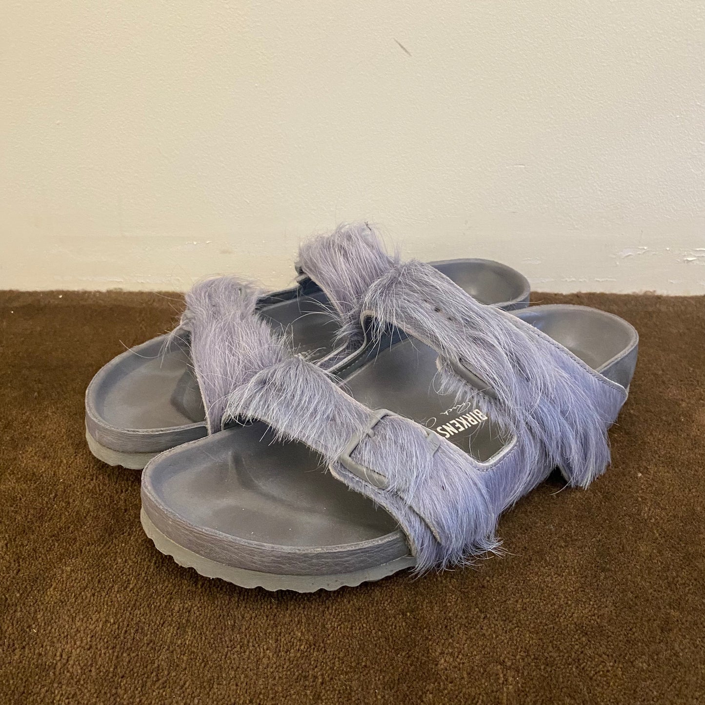 Rick Owens Fur Arizona Birkenstocks