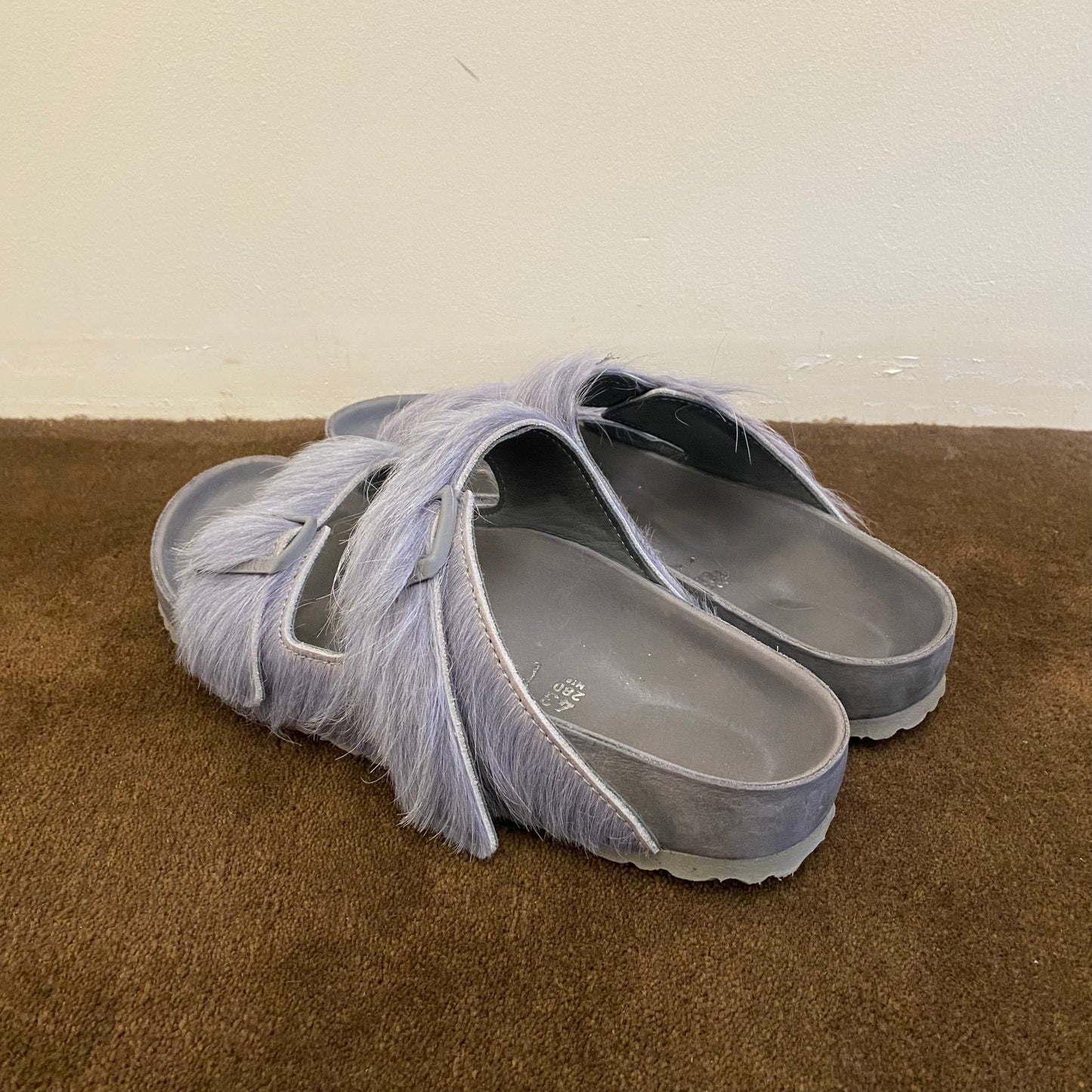 Rick Owens Fur Arizona Birkenstocks