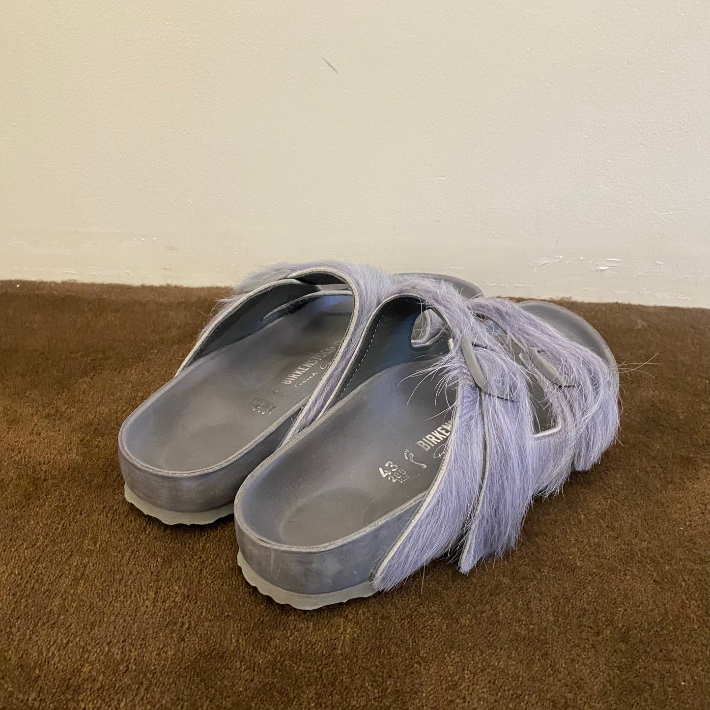 Rick Owens Fur Arizona Birkenstocks