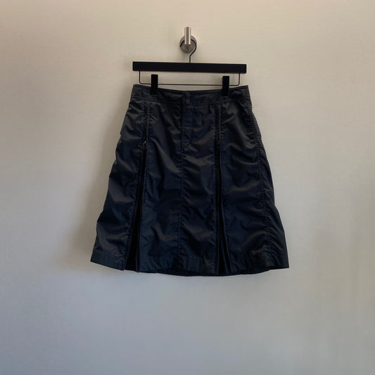 Issey Miyake 2003 Nylon Zipper Flare Skirt