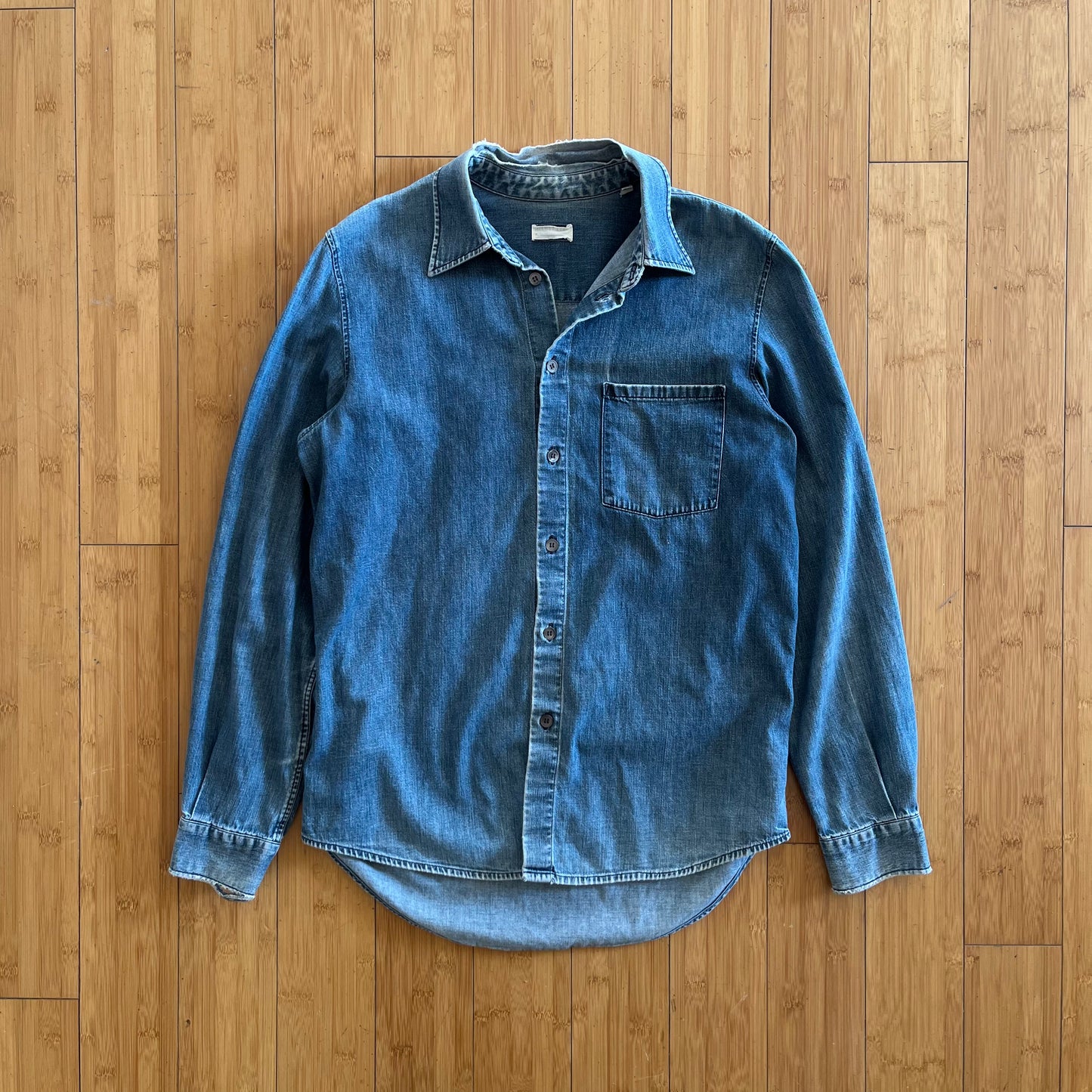 Helmut Lang Denim Long-Sleeve Button-Up