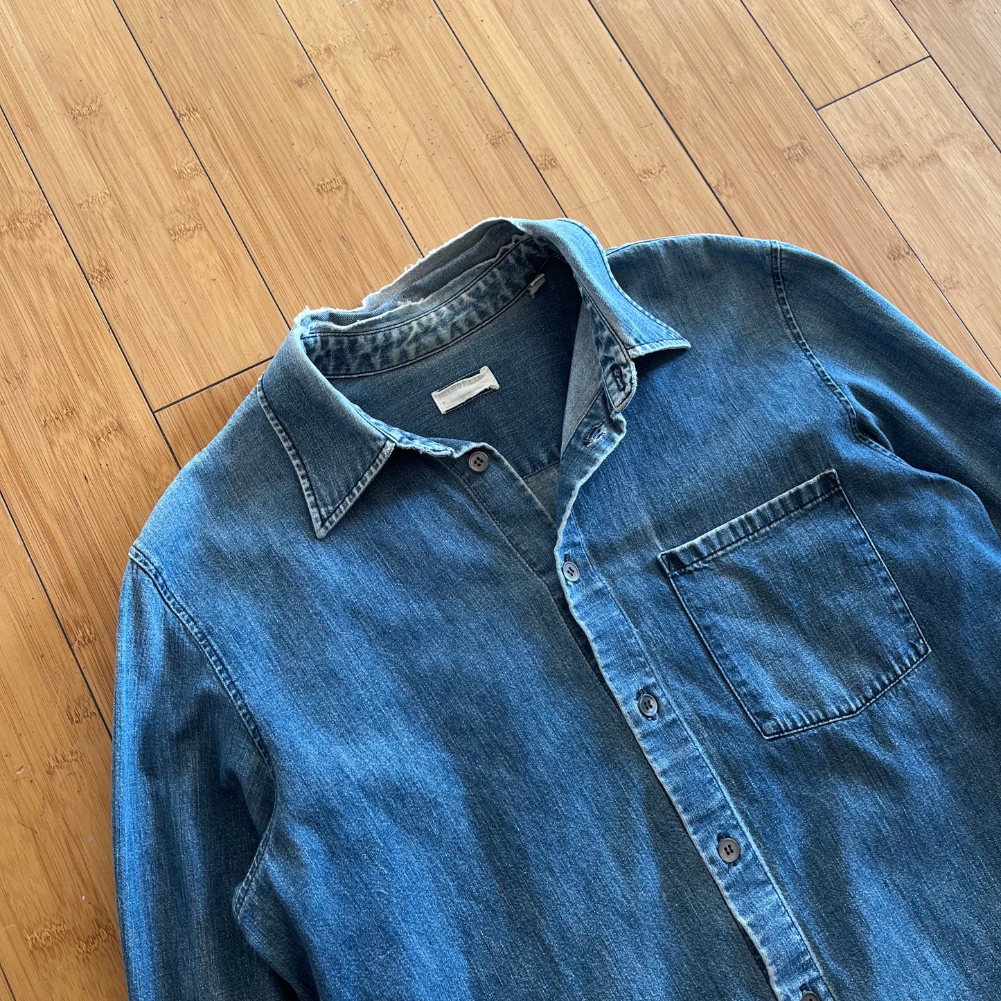 Helmut Lang Denim Long-Sleeve Button-Up