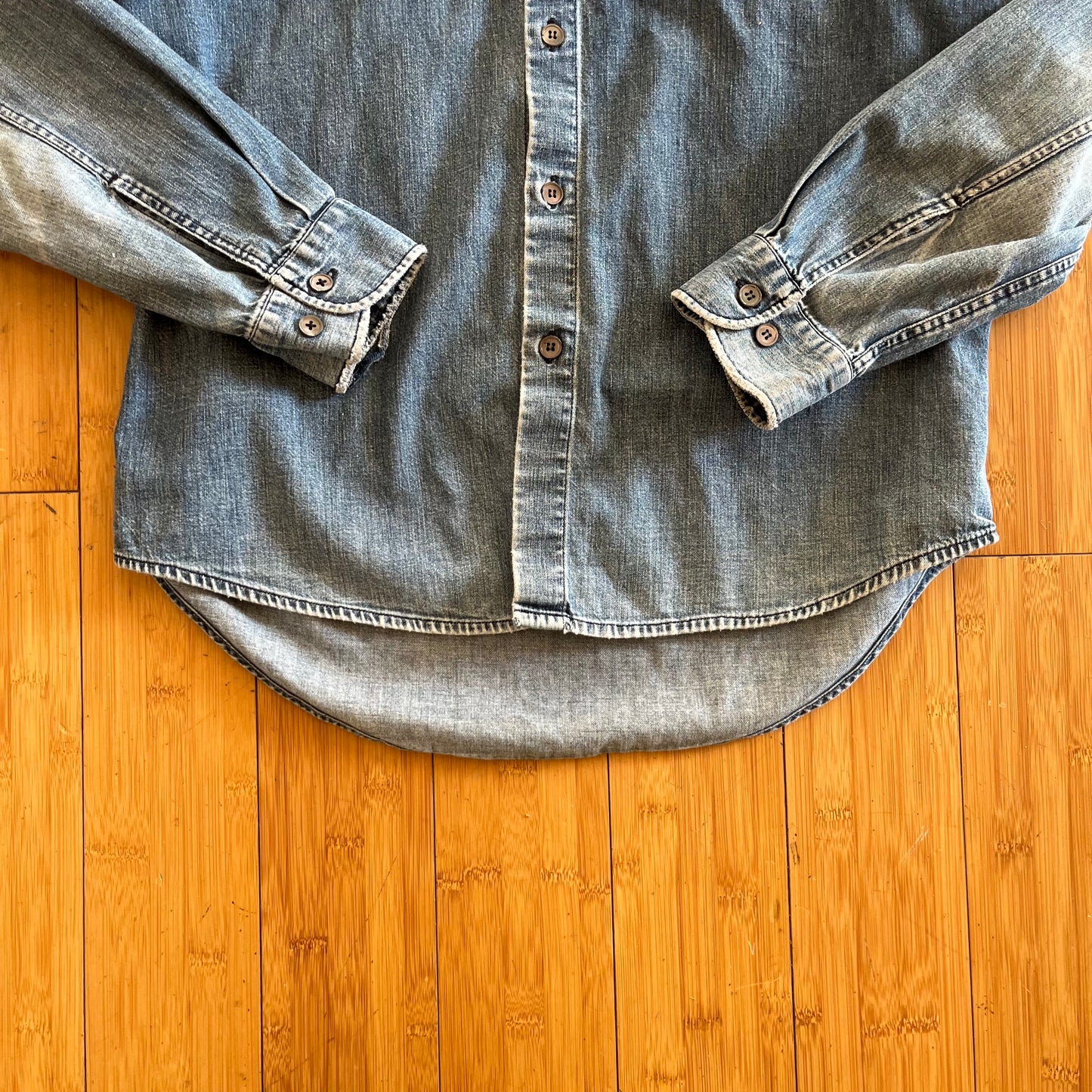 Helmut Lang Denim Long-Sleeve Button-Up