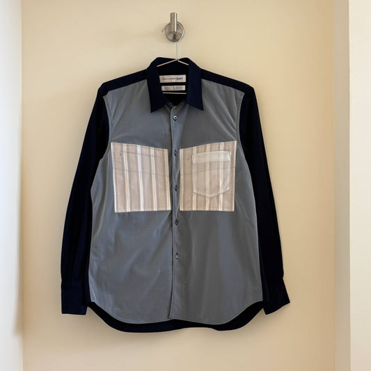 Comme des Garcons Shirt 2003 Layered Mesh Button-Up Shirt
