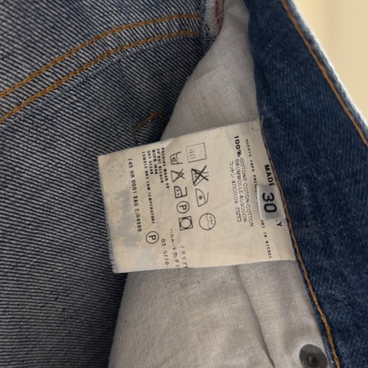 Helmut Lang 1998 Classic Denim