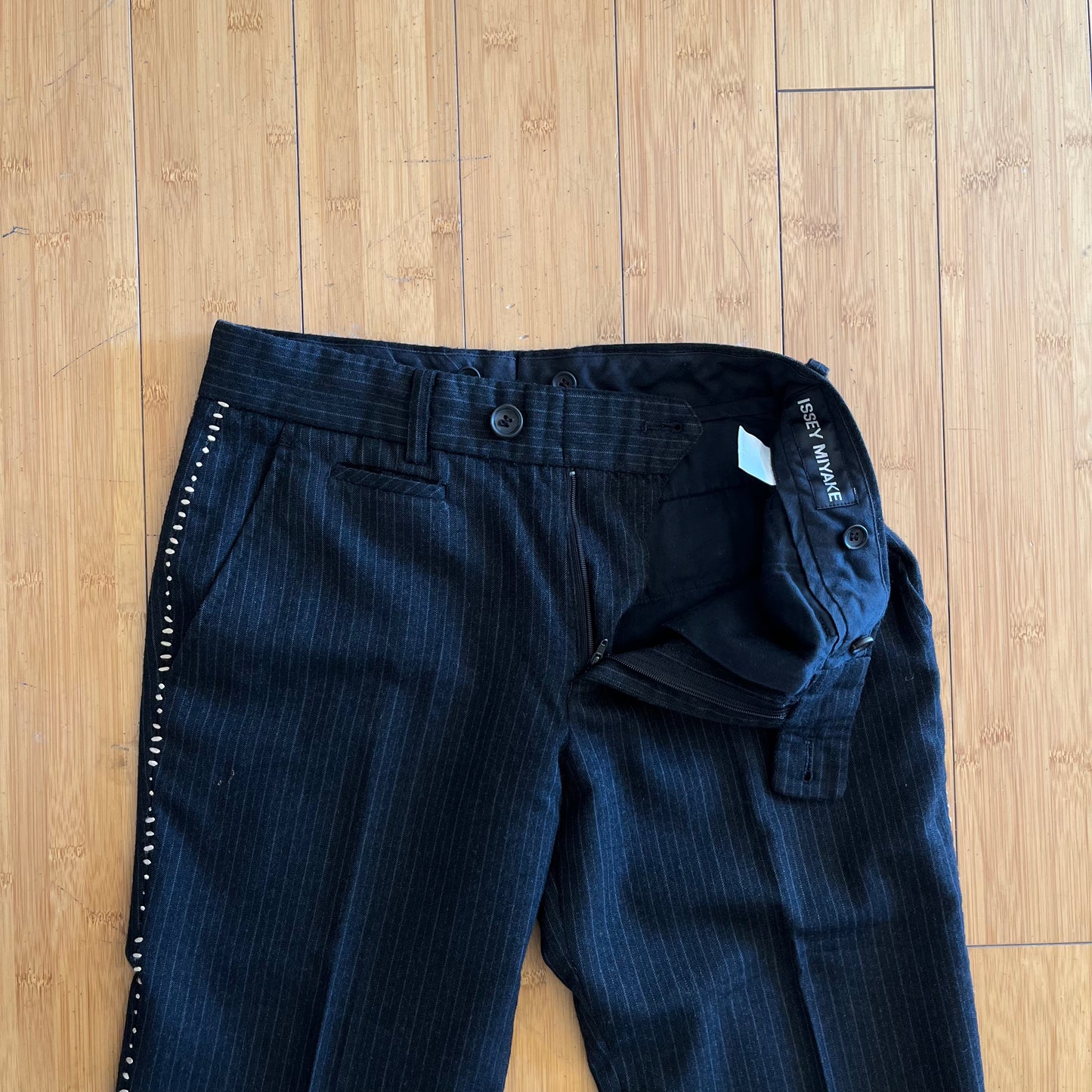 Issey Miyake Vintage Striped Seam Slacks