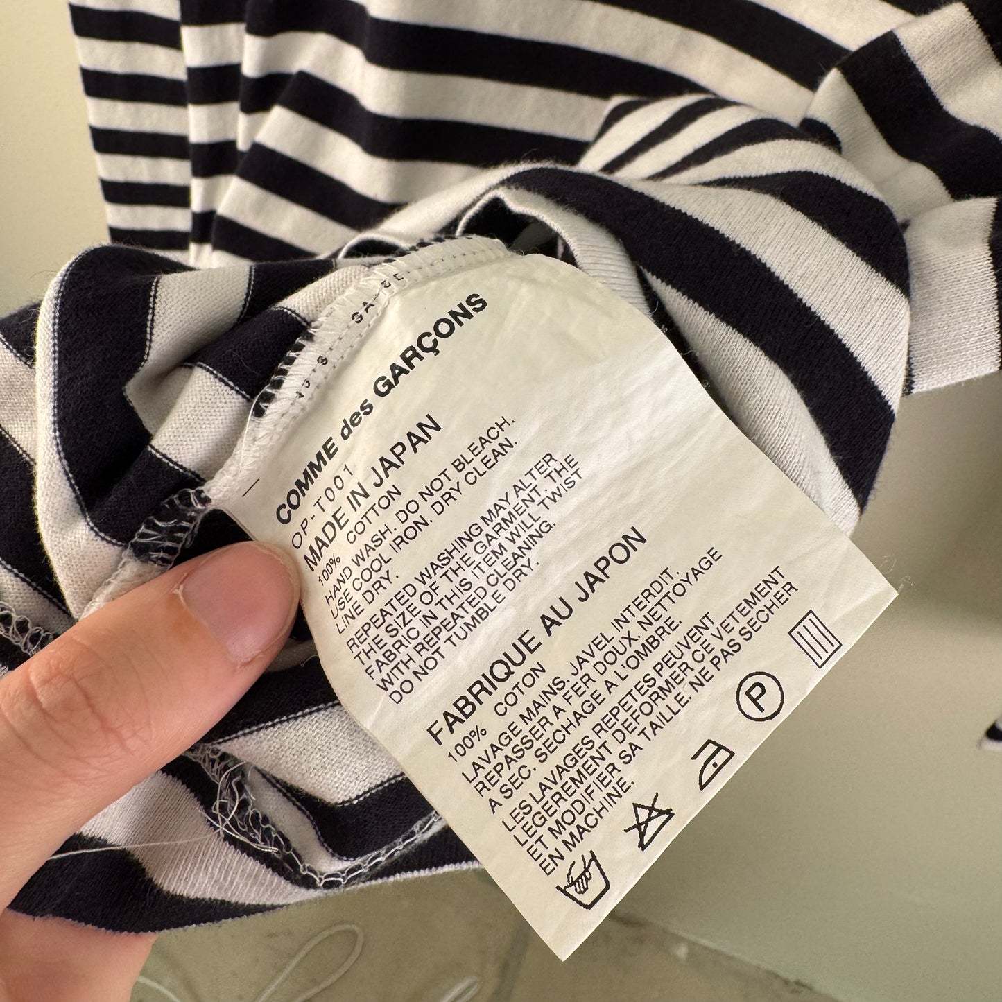 Comme des Garçons Striped Long Sleeve T-Shirt