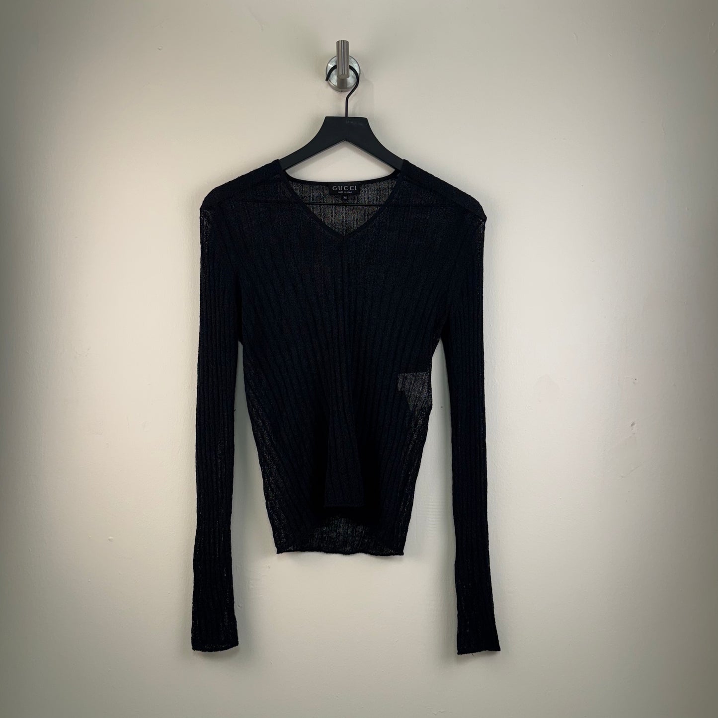 Gucci Long-Sleeve V-Neck Top
