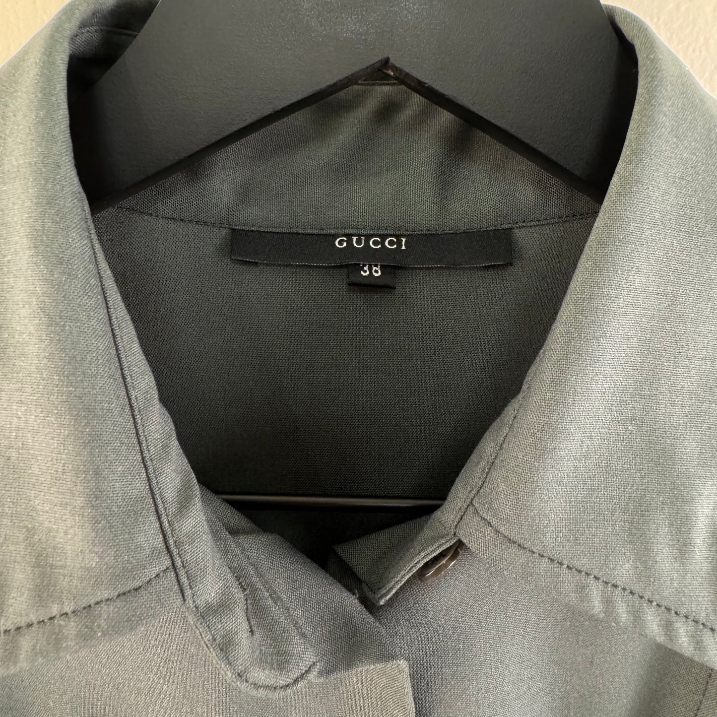 Gucci Cashmere-Blend Lined Button Up Shirt