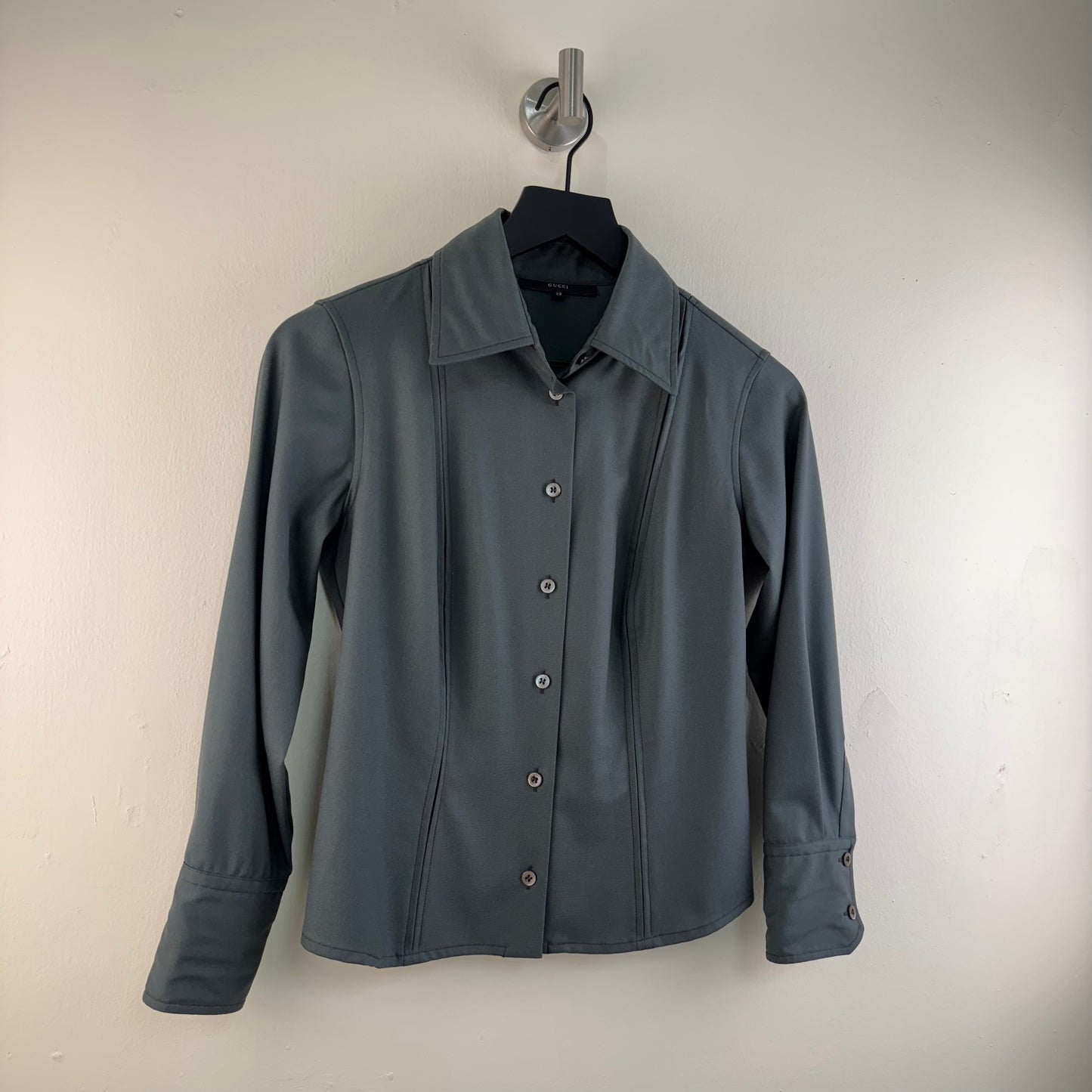 Gucci Cashmere-Blend Lined Button Up Shirt
