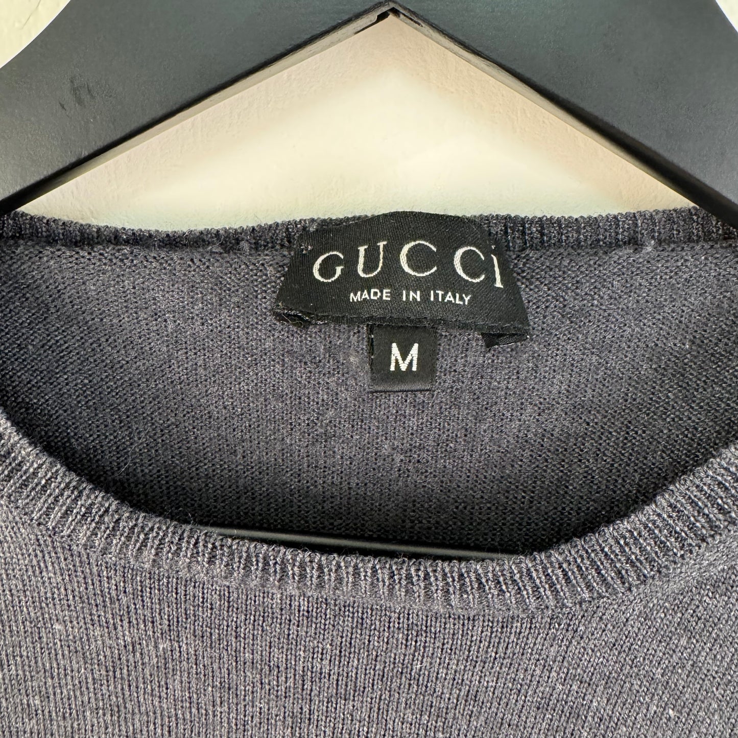 Gucci Short Sleeve Cashmere Silk Blend Knit Top 1997