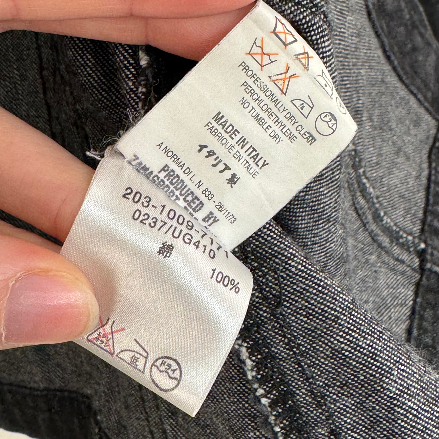 Gucci Black Denim Jacket 1998