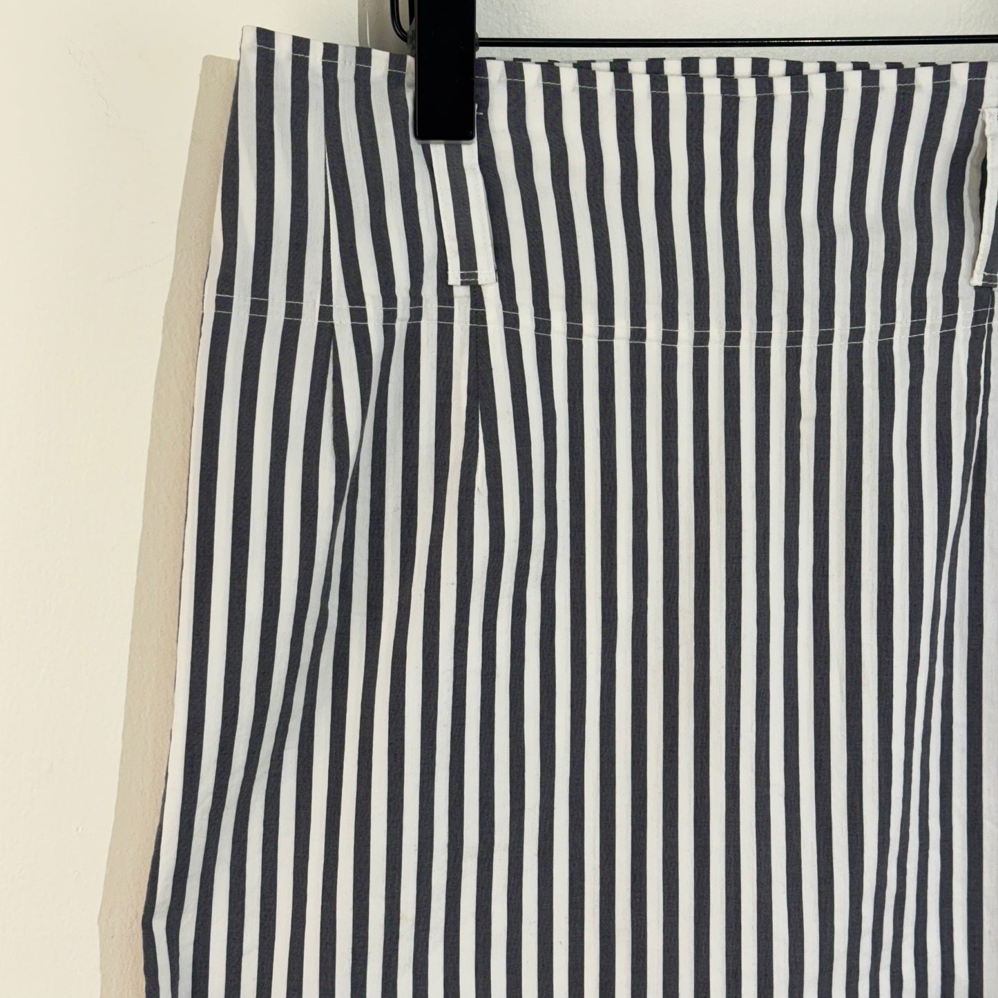 Issey Miyake Striped Cotton Skirt