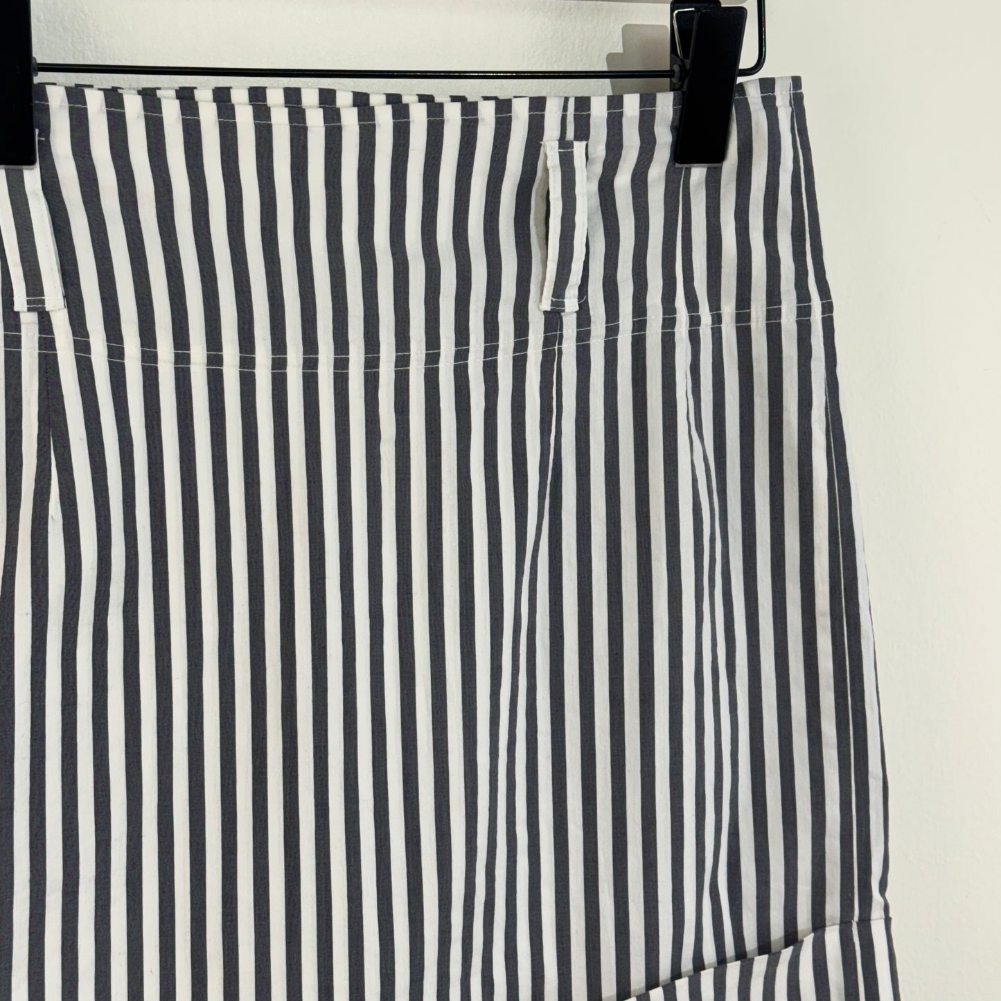 Issey Miyake Striped Cotton Skirt