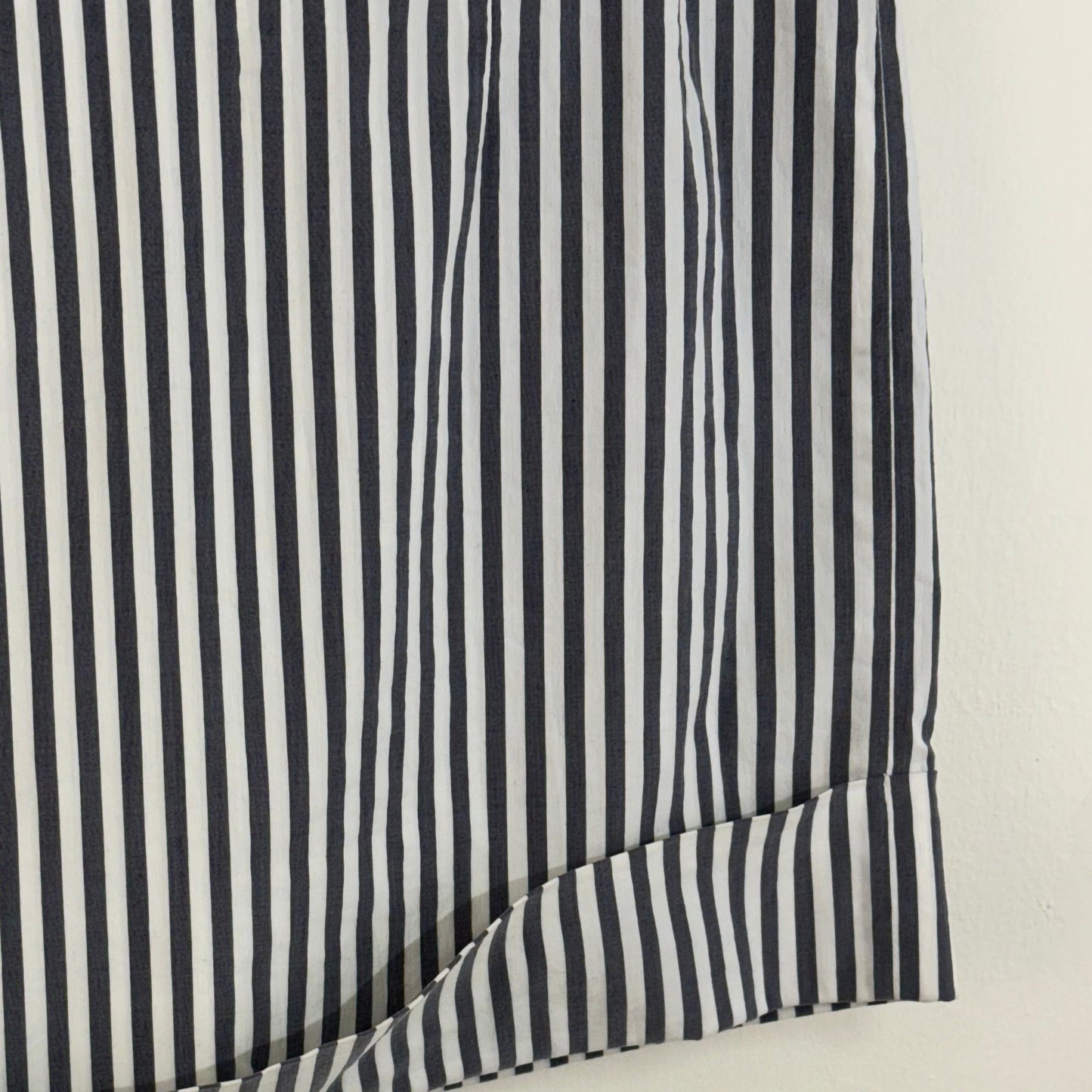 Issey Miyake Striped Cotton Skirt