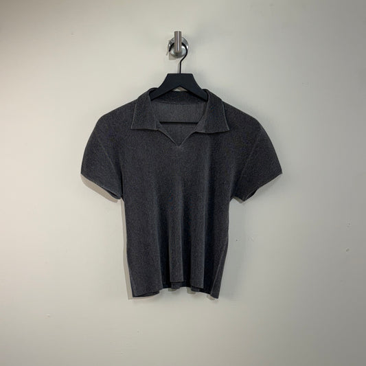 Pleats Please Issey Miyake Pleated Cotton Polo