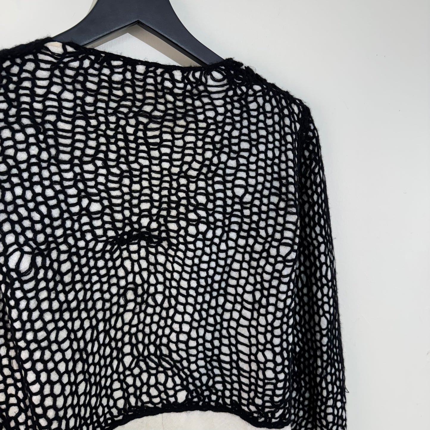 Comme des Garçons 1993 Layered Mesh Knit Wool Cardigan