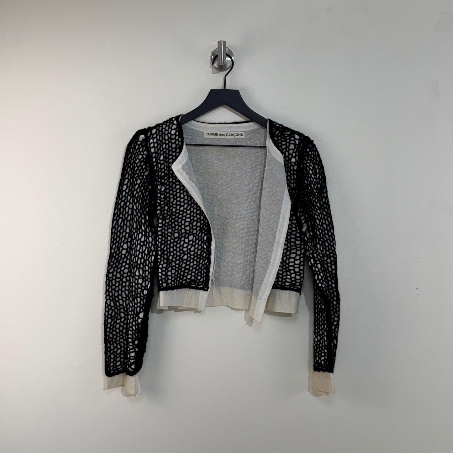 Comme des Garçons 1993 Layered Mesh Knit Wool Cardigan
