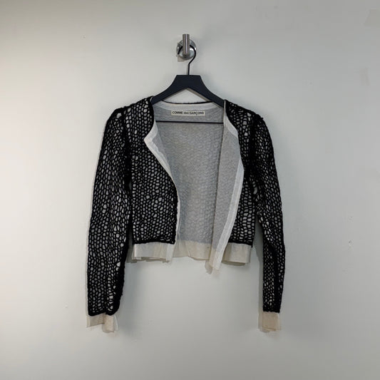 Comme des Garçons 1993 Layered Mesh Knit Wool Cardigan