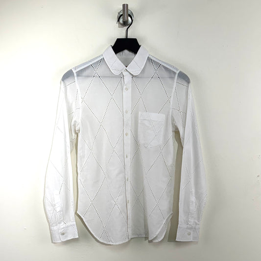 Comme des Garçons tricot Diamond Lace Round Collar Shirt