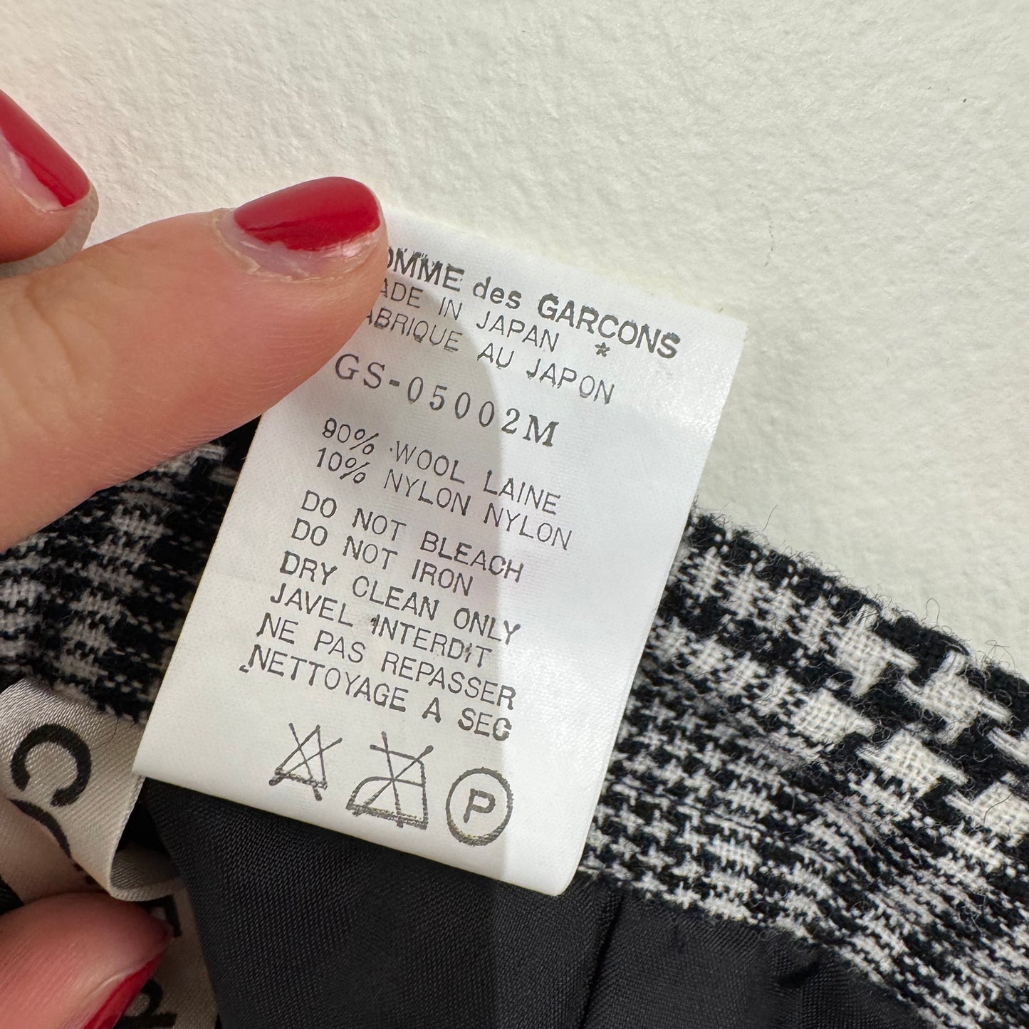 Comme des Garçons 1980s Wool Glen Check Skirt