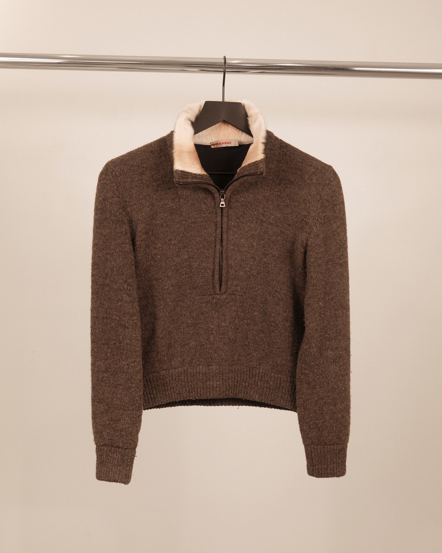 Prada Sport Knit Half-Zip Sweater