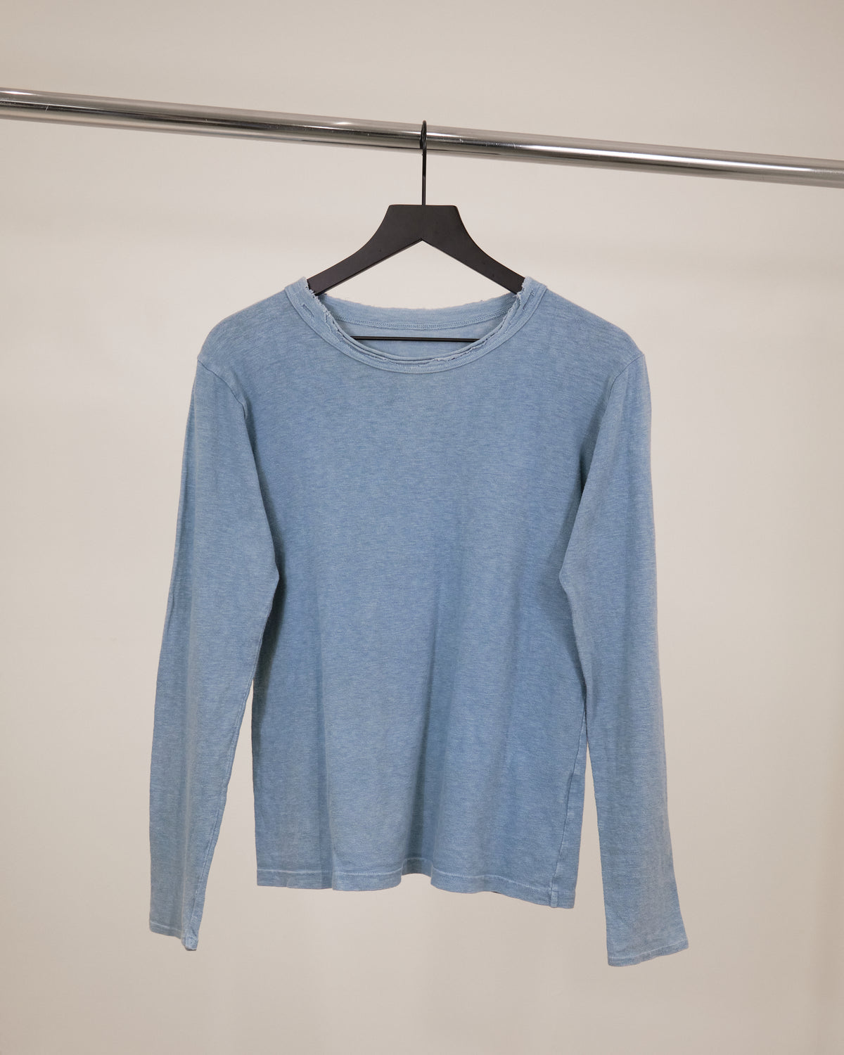 KAPITAL Distressed Garment-Dyed Long Sleeve Top