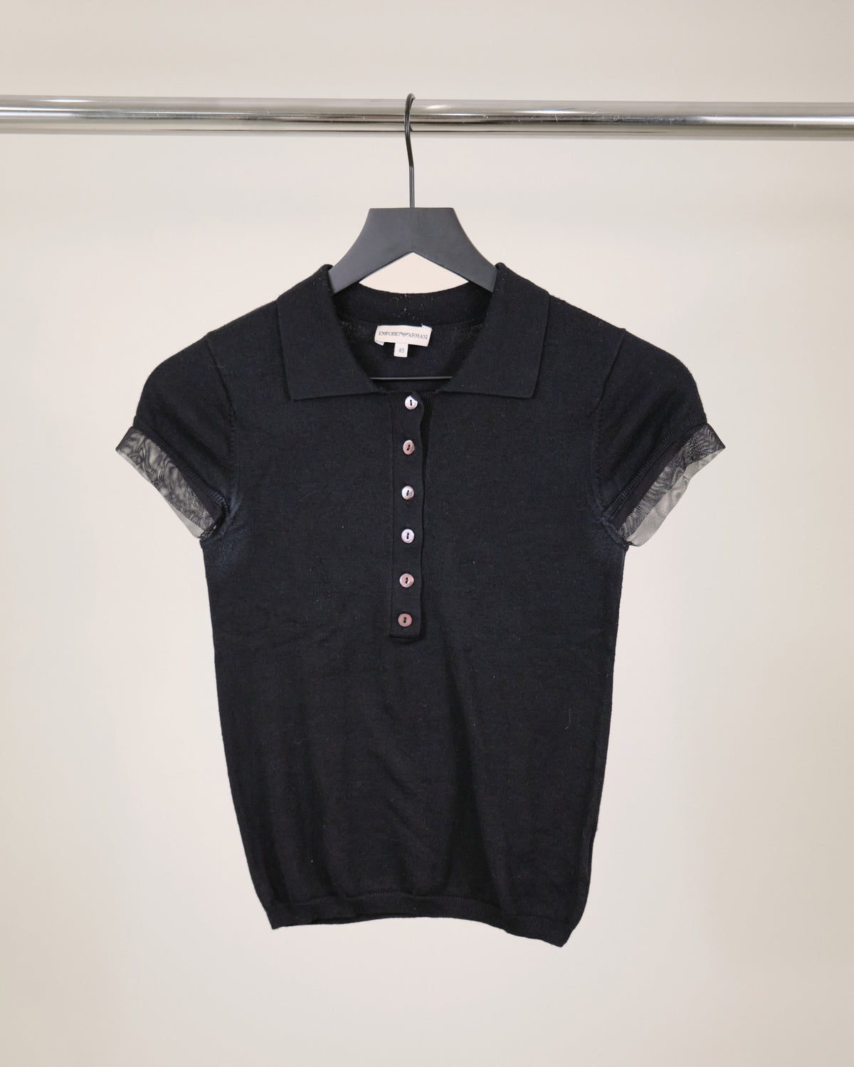 Emporio Armani Silk Knit Polo Shirt