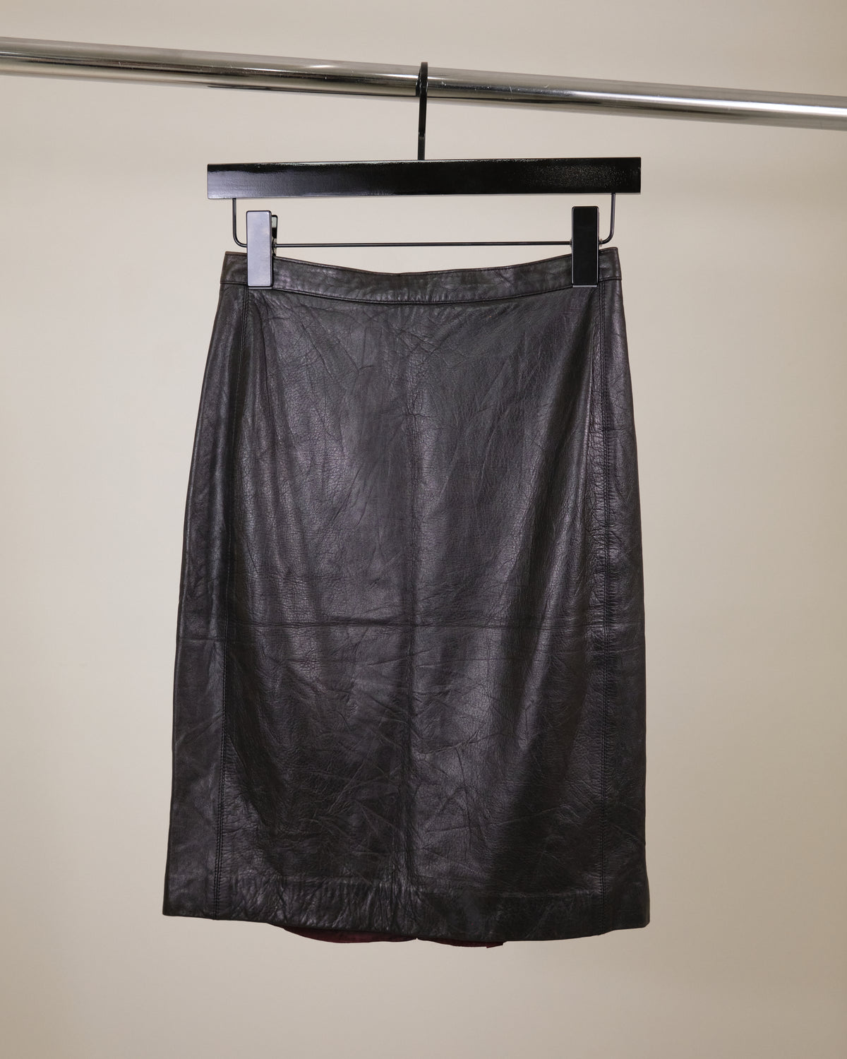 Calvin Klein Collection Leather Skirt 1990s