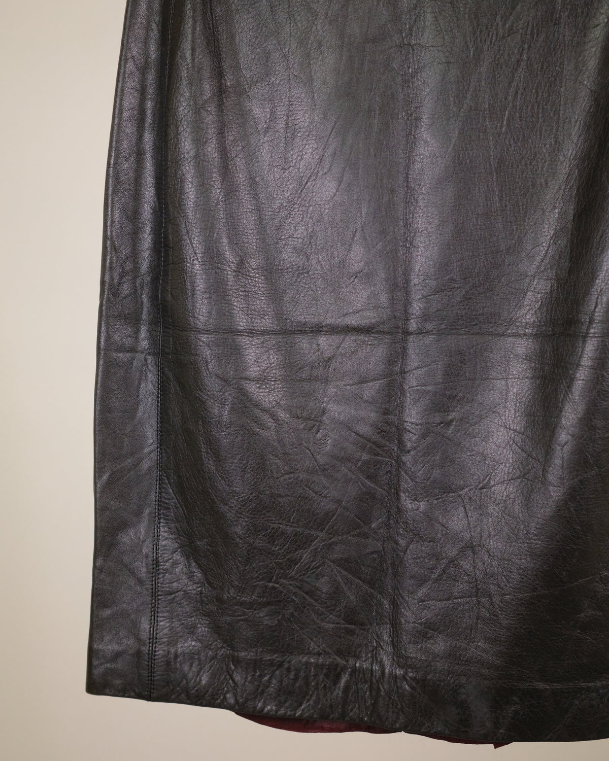 Calvin Klein Collection Leather Skirt 1990s