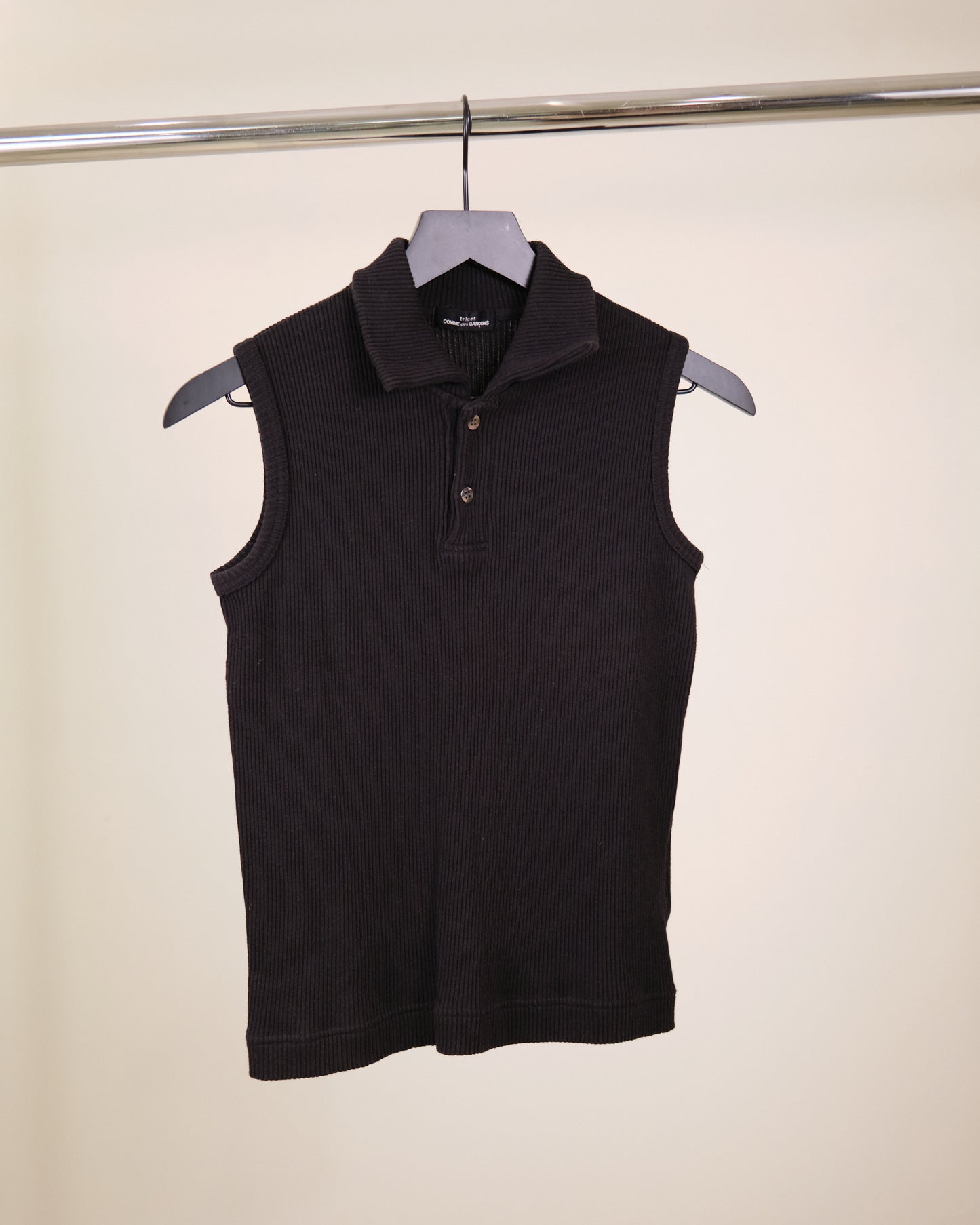 Tricot Comme Des Garcons Sleeveless Rib Cut And Sew