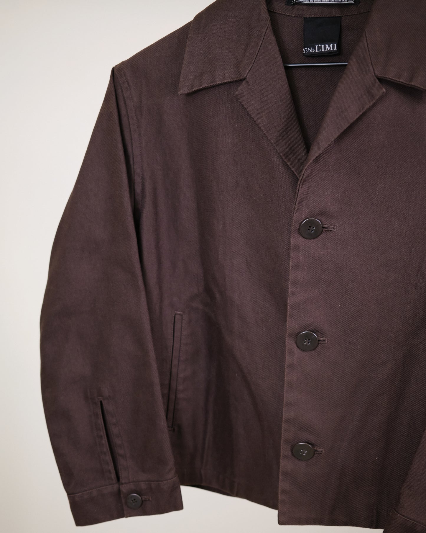 Y's bis LIMI Brown Cotton Twill Jacket Size S