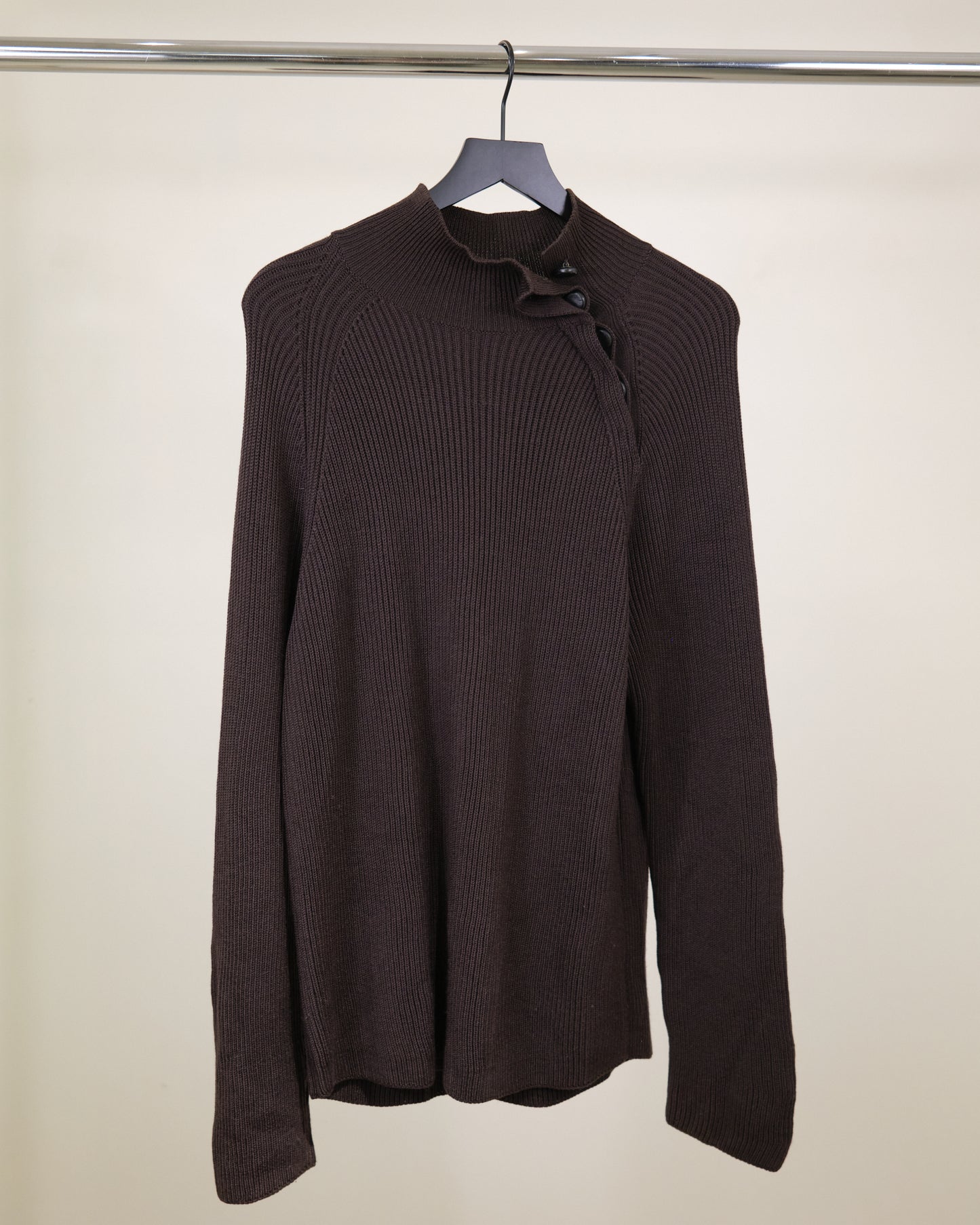 Gucci Ribbed Knit High Neck Sweater