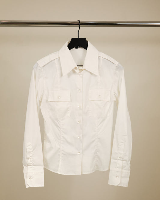 Gucci Long Sleeve Blouse Ivory