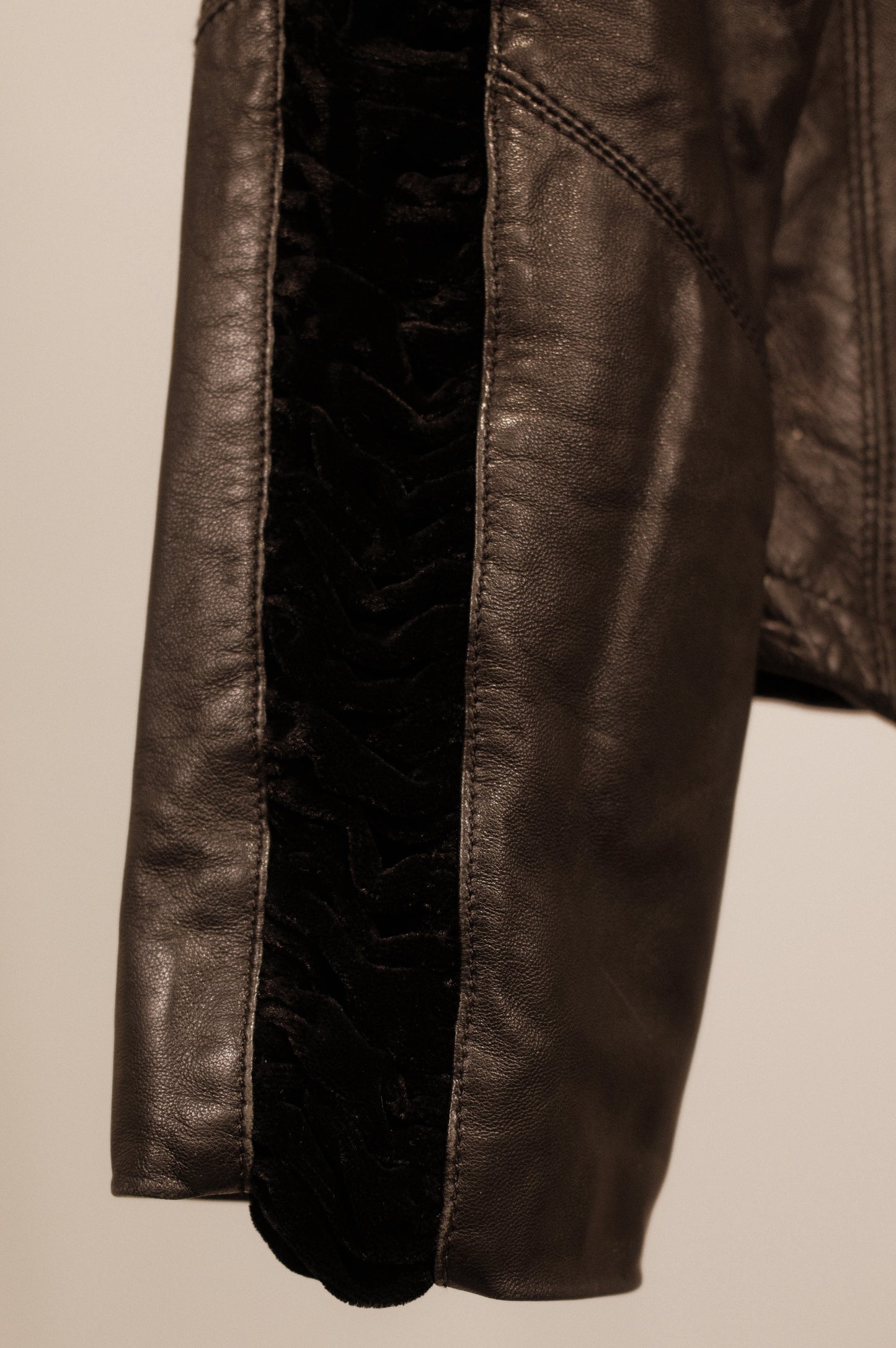 Armani Collezioni Cropped Leather Jacket
