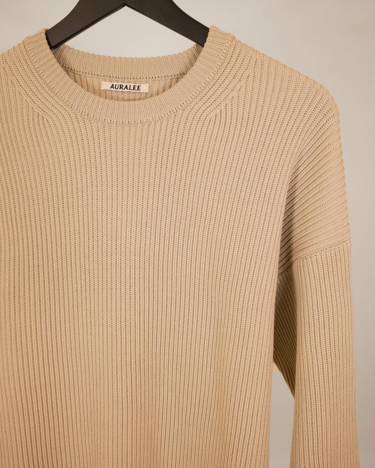 Auralee Ribbed Hard Twist Sweater