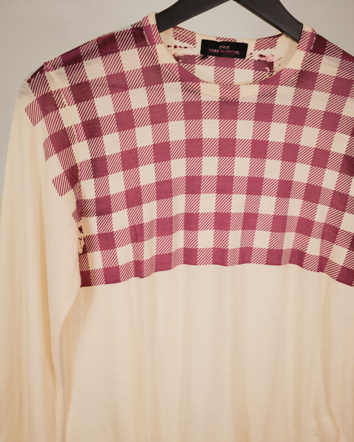 Comme des Garcons tricot Gingham Long Sleeve