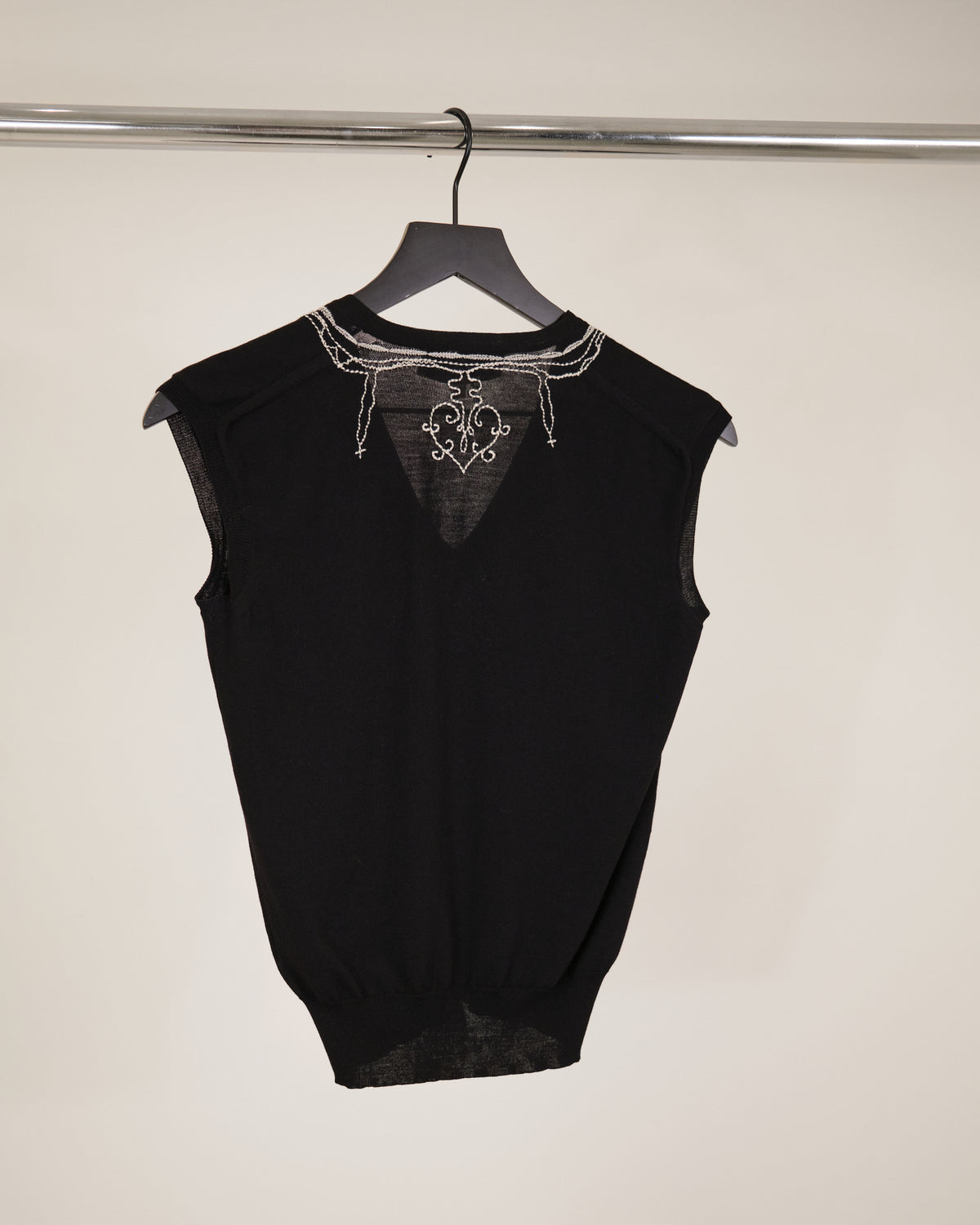 Yves Saint Laurent Embroidered Knit Vest