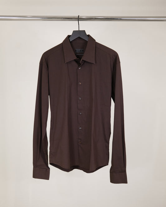 Prada Brown Button Up Shirt