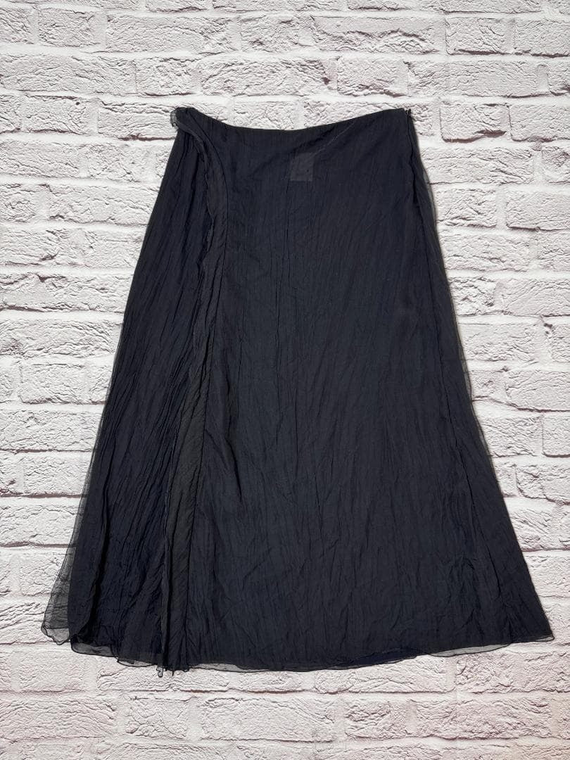 Emporio Armani Sheer Crinkle Skirt