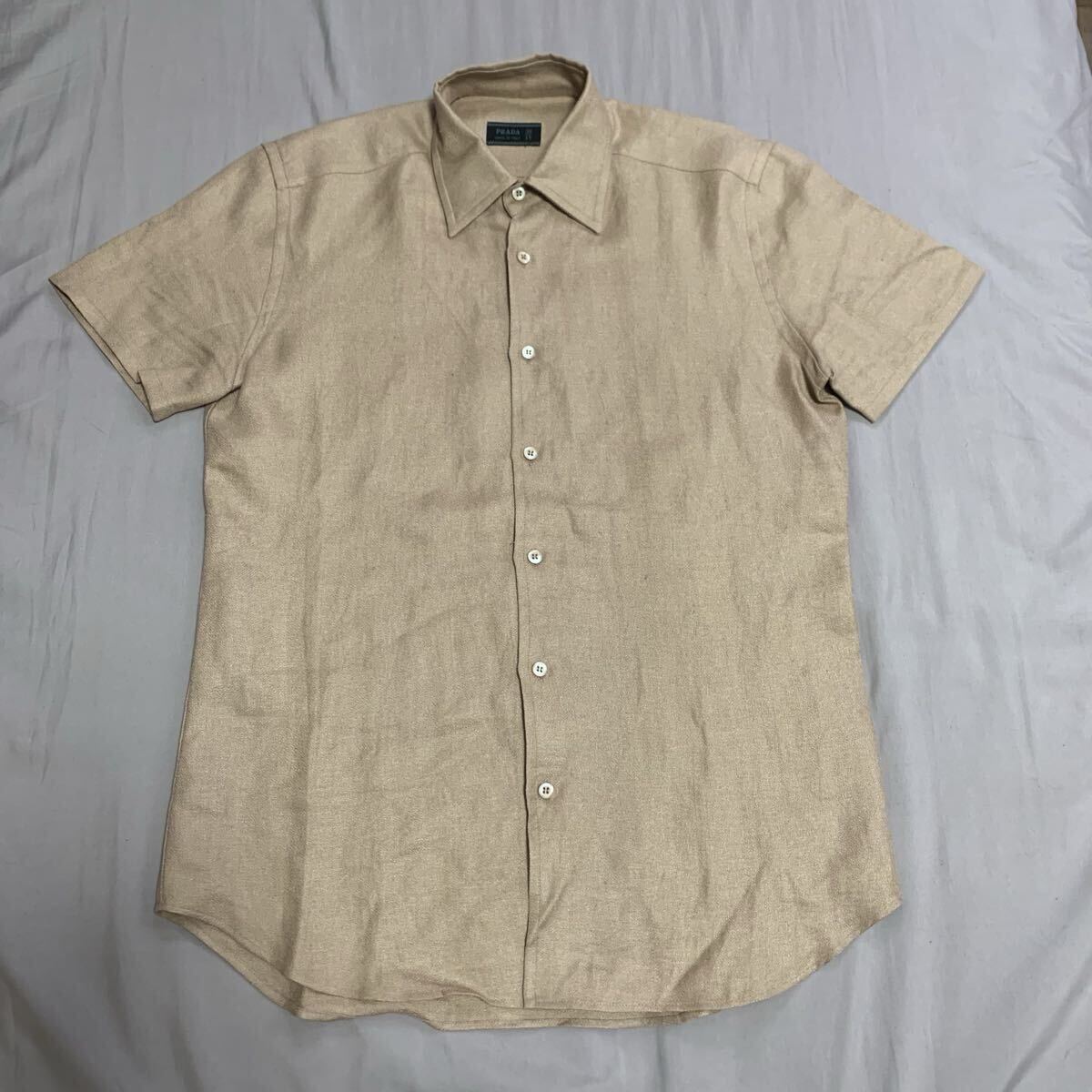 Prada Linen Short Sleeve Shirt